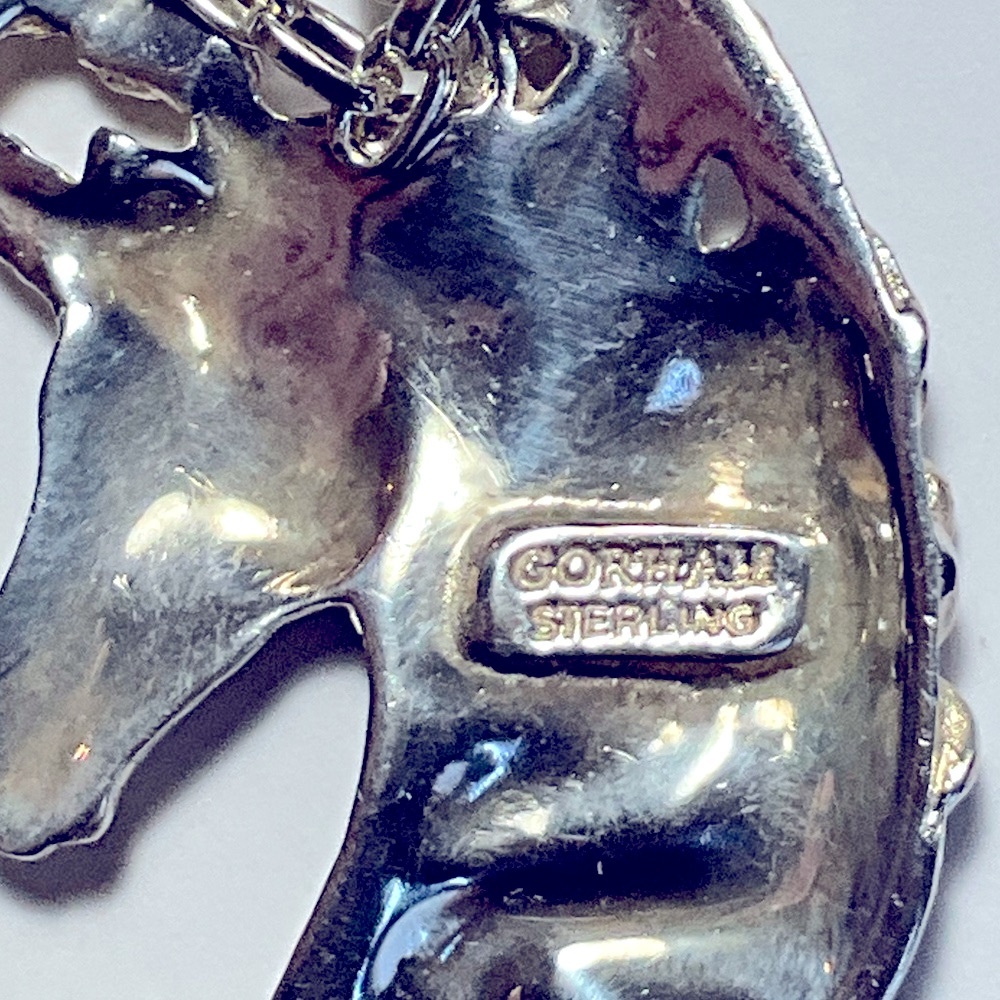 Sterling Gorham Unicorn Pendant Necklace - Picture 8 of 8